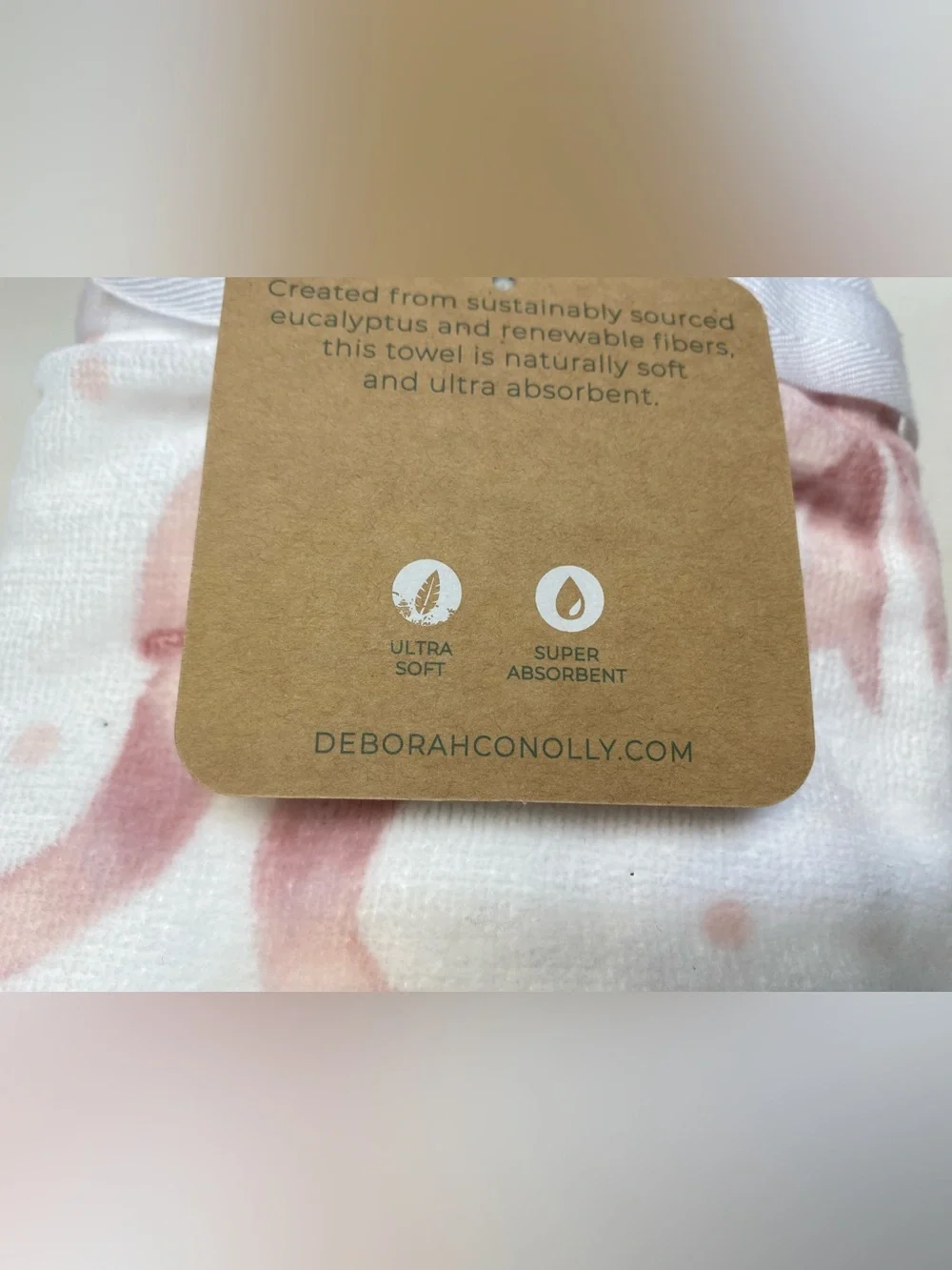 DC Designs ❤️ light baby Pink Bows(2) Hand Towels set NWT